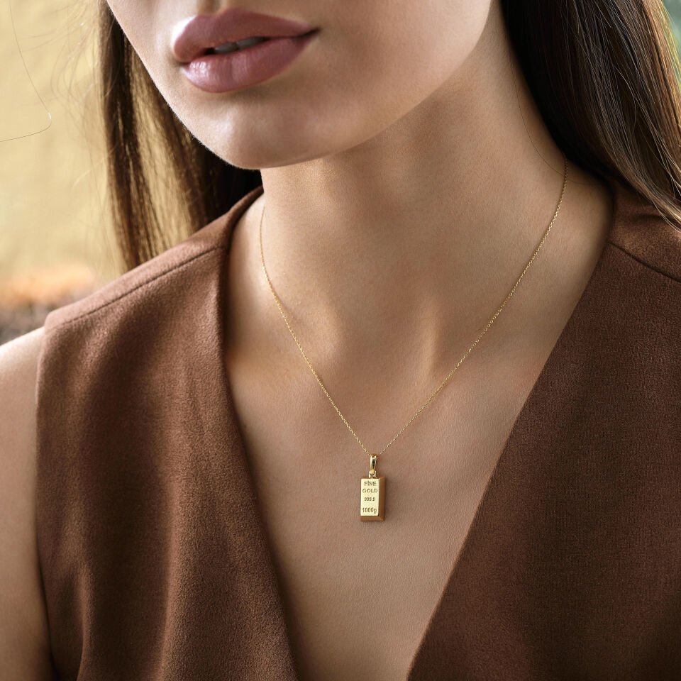Külçe Fine Gold Kolye