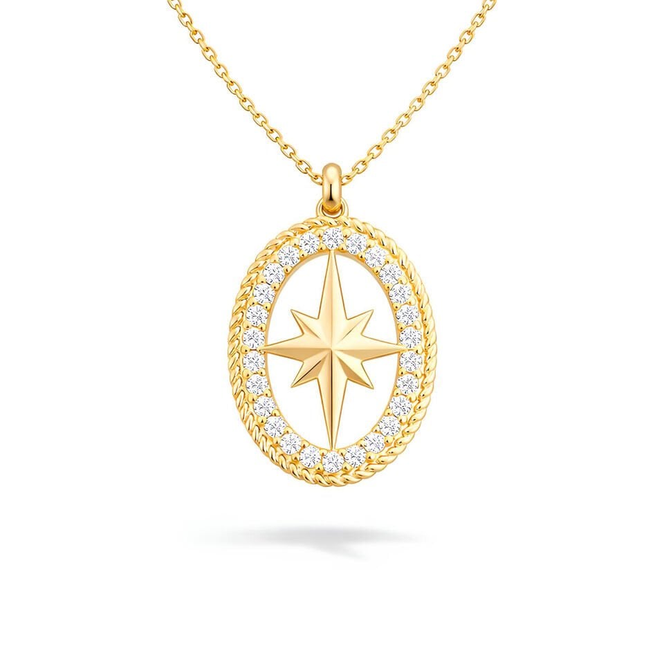 Taşlı Kutup Yıldızı Kolye