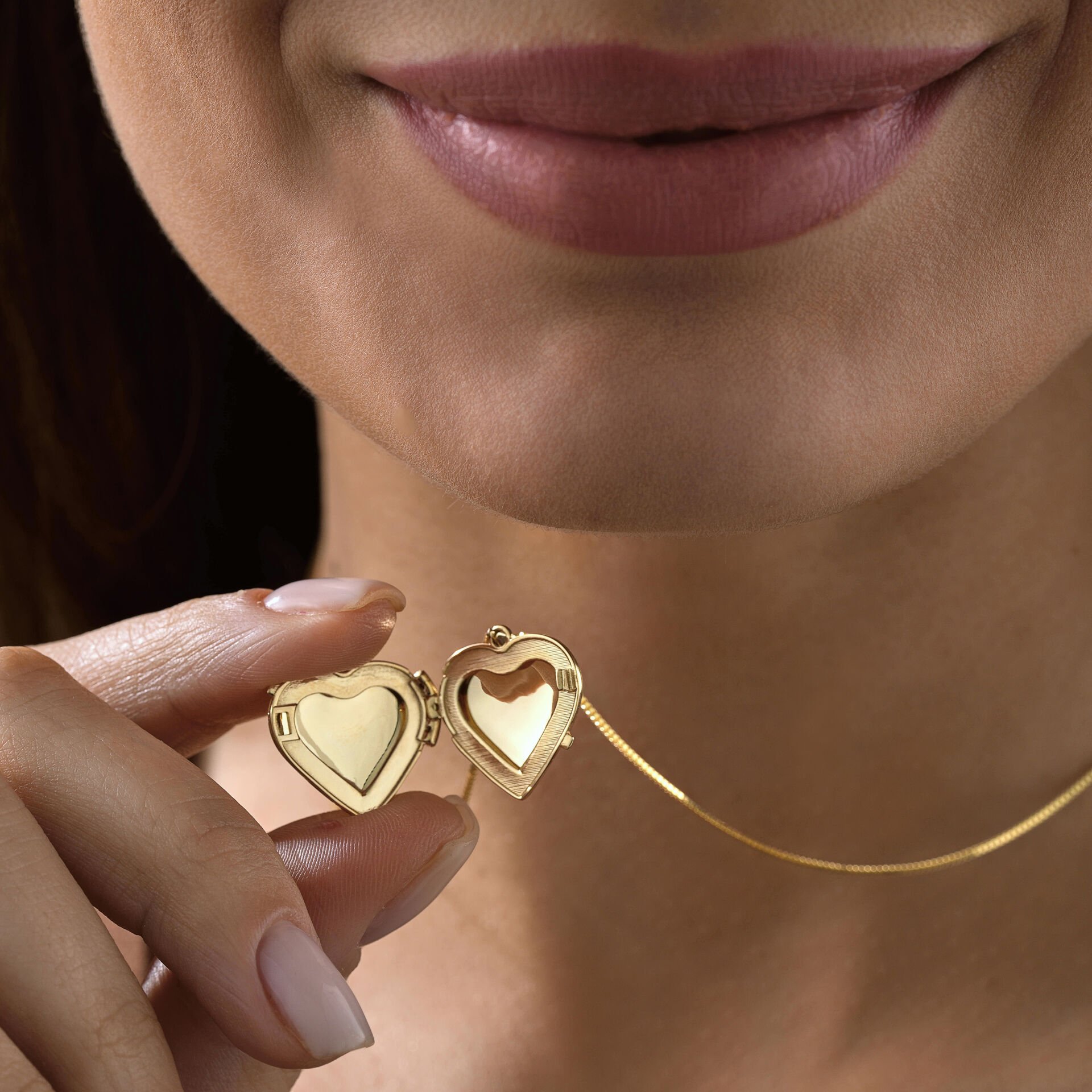 Kalp Kapaklı Vintage Kolye