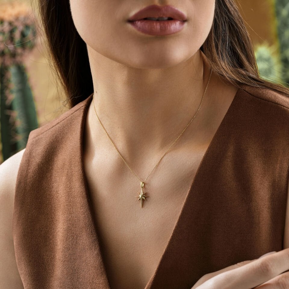 Minimal Kutup Yıldızı Kolye