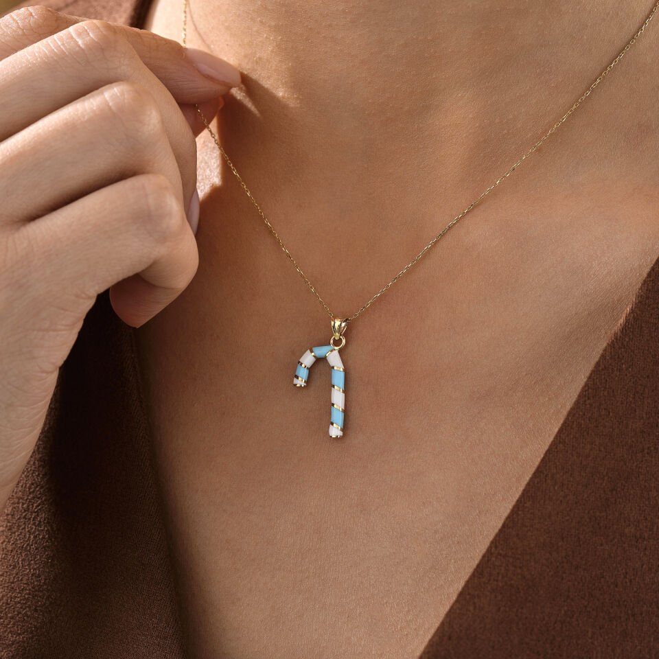 Mavi Baston Şeker Kolye