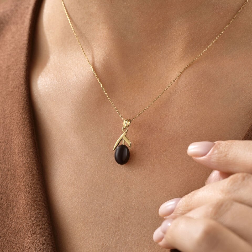 Siyah Olive Kolye