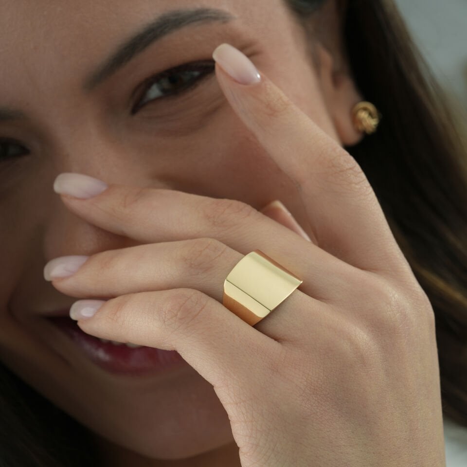 Bold Kare Şovalye Yüzük