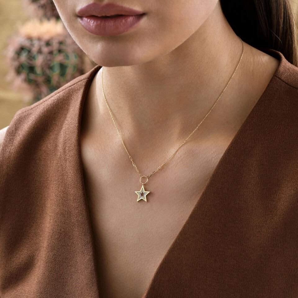 Yıldız Taşlı Kolye