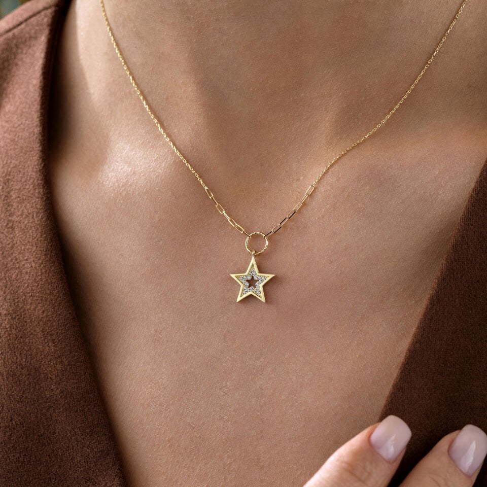 Yıldız Taşlı Kolye