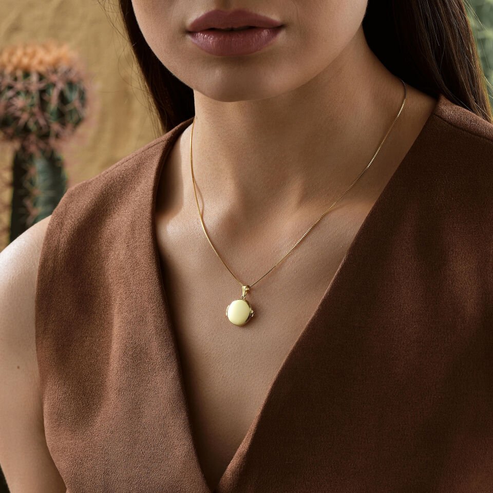 Daire Kapaklı Vintage Kolye