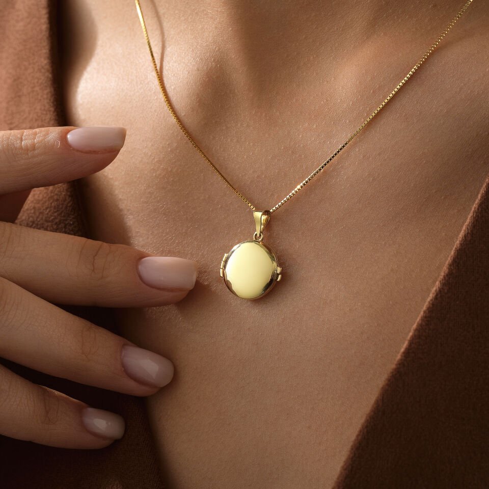 Daire Kapaklı Vintage Kolye