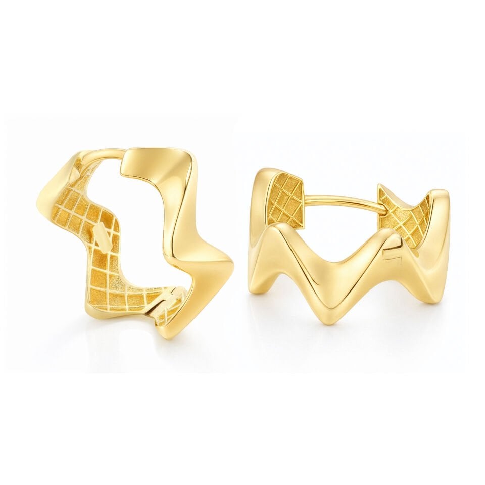 Zig Zag Mini Halka Küpe