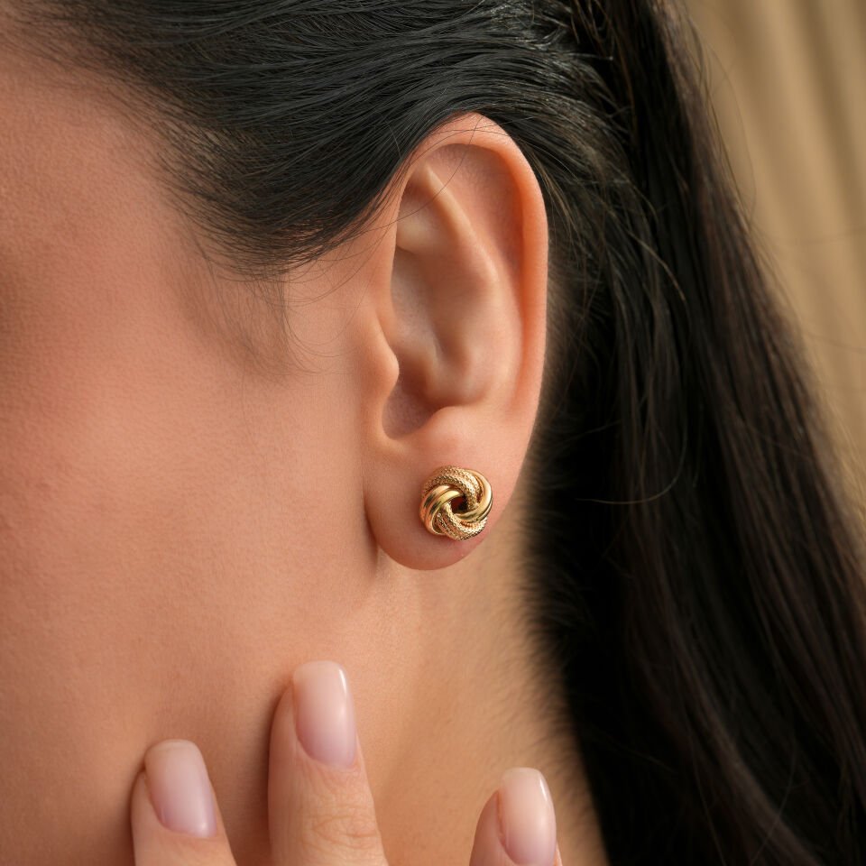 Desenli Düğüm Küpe