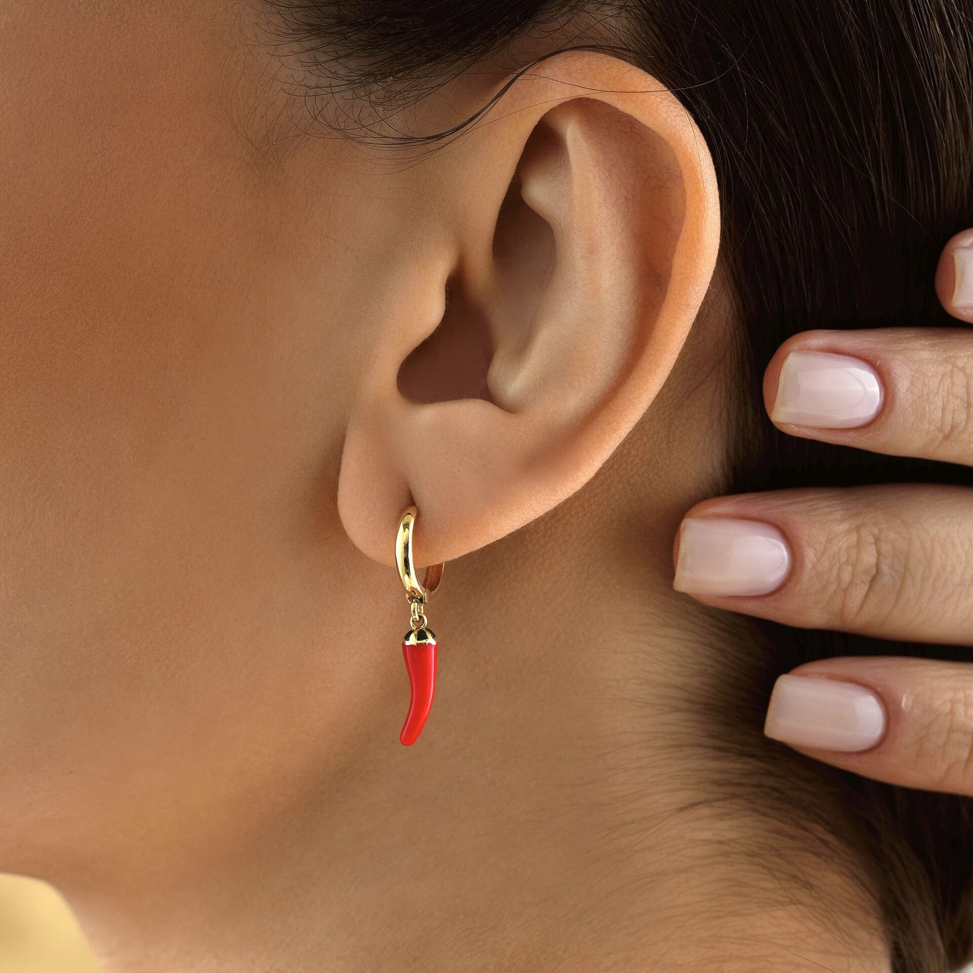 Kırmızı Biber Küpe