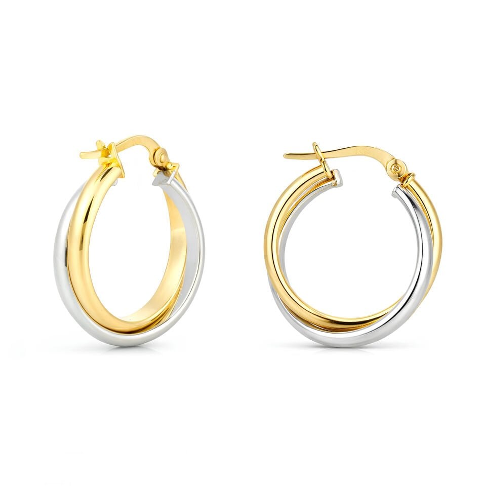 Sarı-Beyaz Minimal Küpe