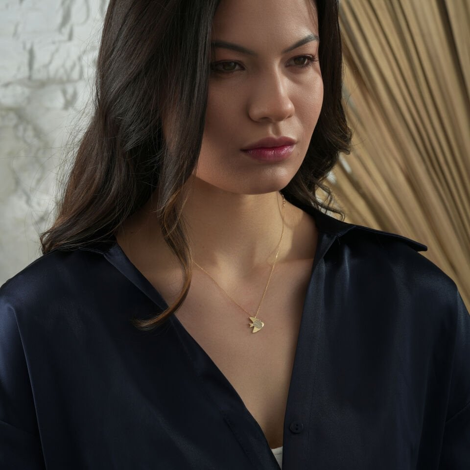 Balık Taşlı Kolye