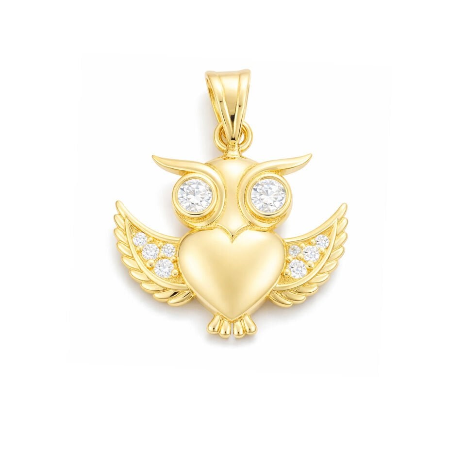 Baykuş Taşlı Kolye