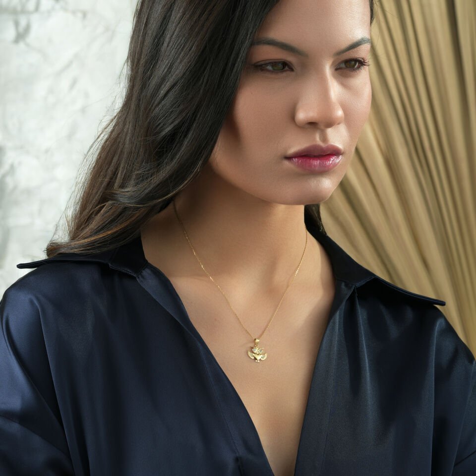 Baykuş Taşlı Kolye