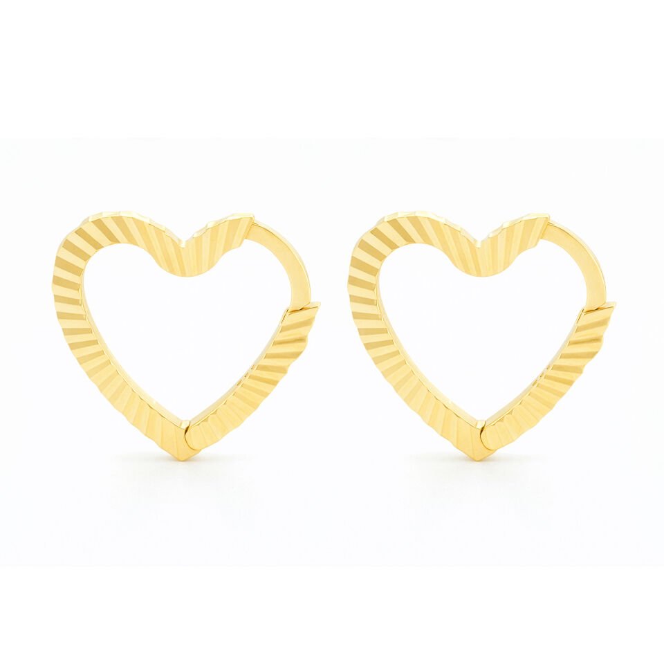 Kalp Işıltılı Küpe