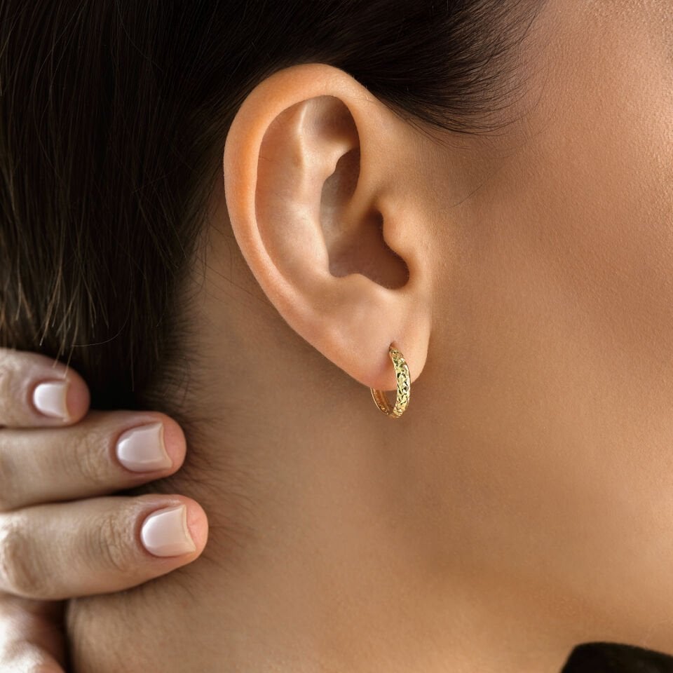 Desenli Minimal Küpe