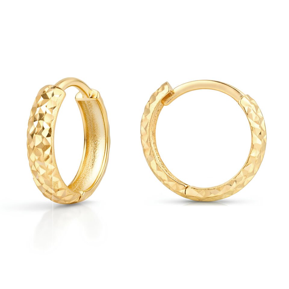 Kristal Desenli Minimal Küpe