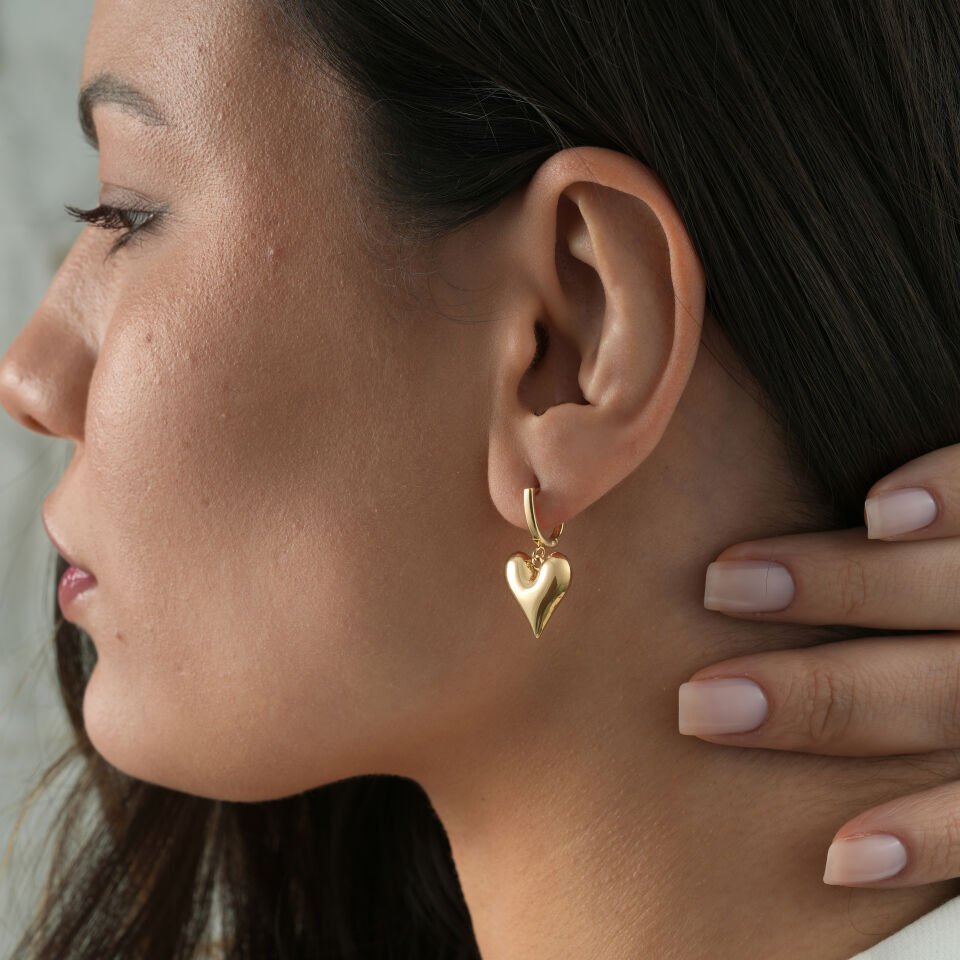 Kalp Sallantılı Küpe