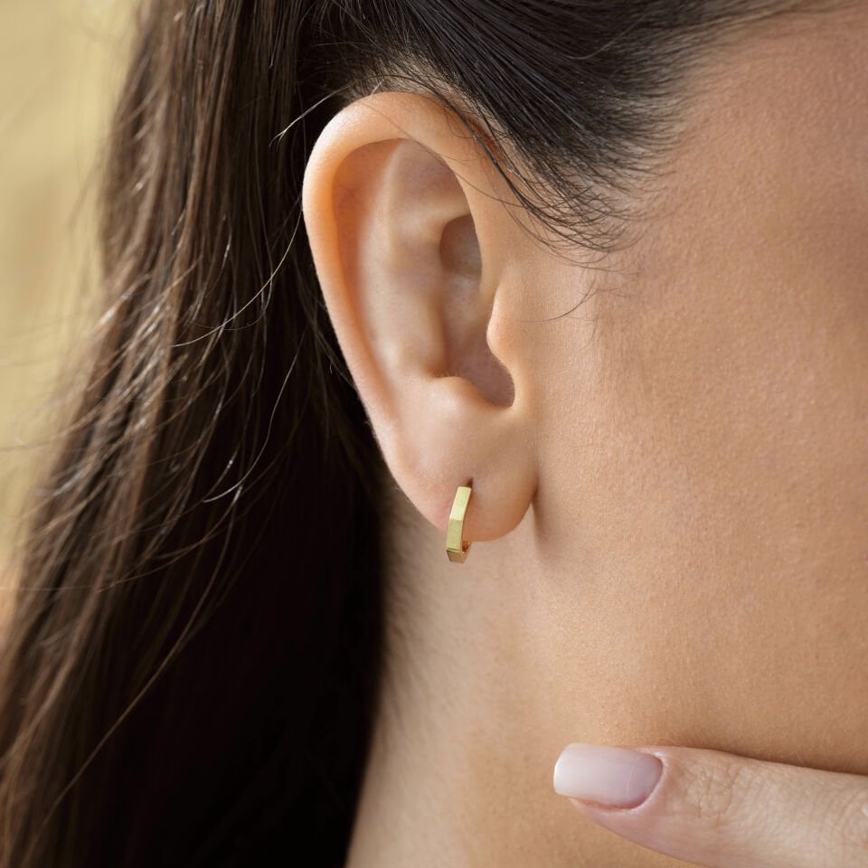 Small Köşeli Minimal Küpe