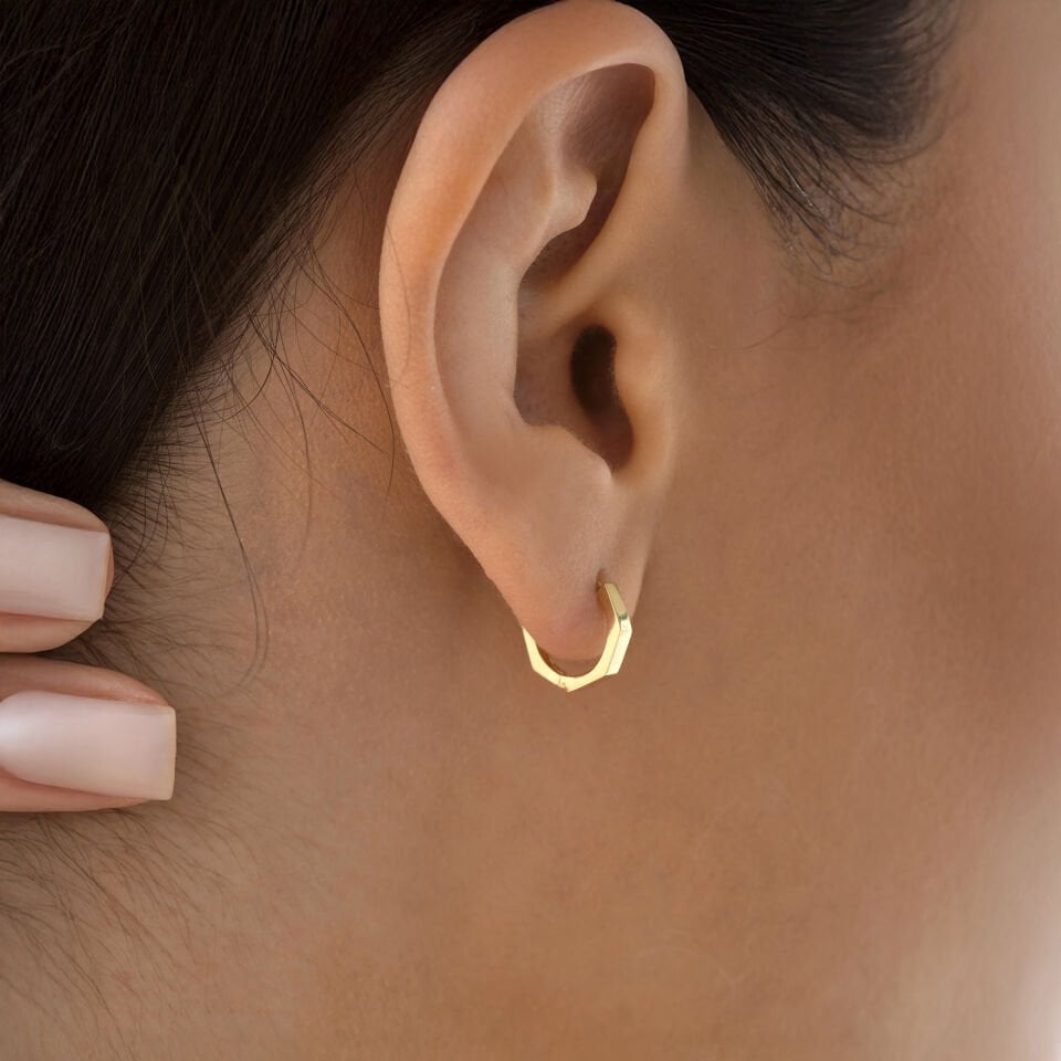 Small Köşeli Minimal Küpe