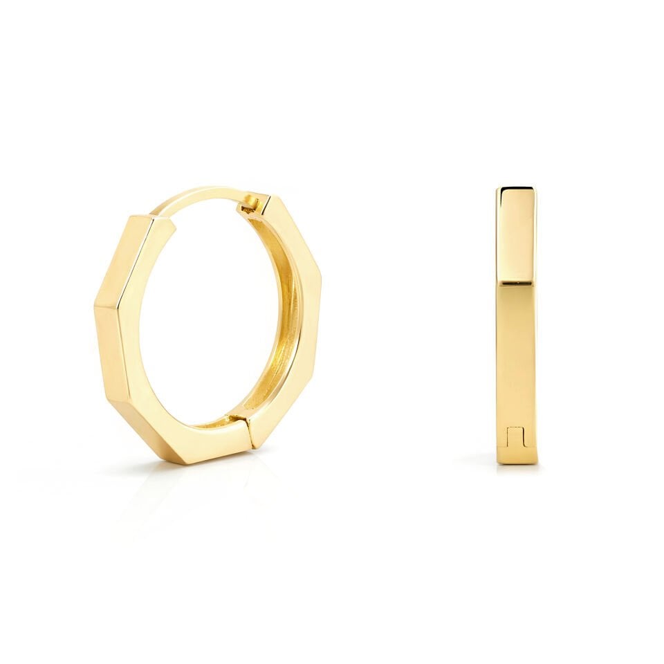 Medium Köşeli Minimal Küpe