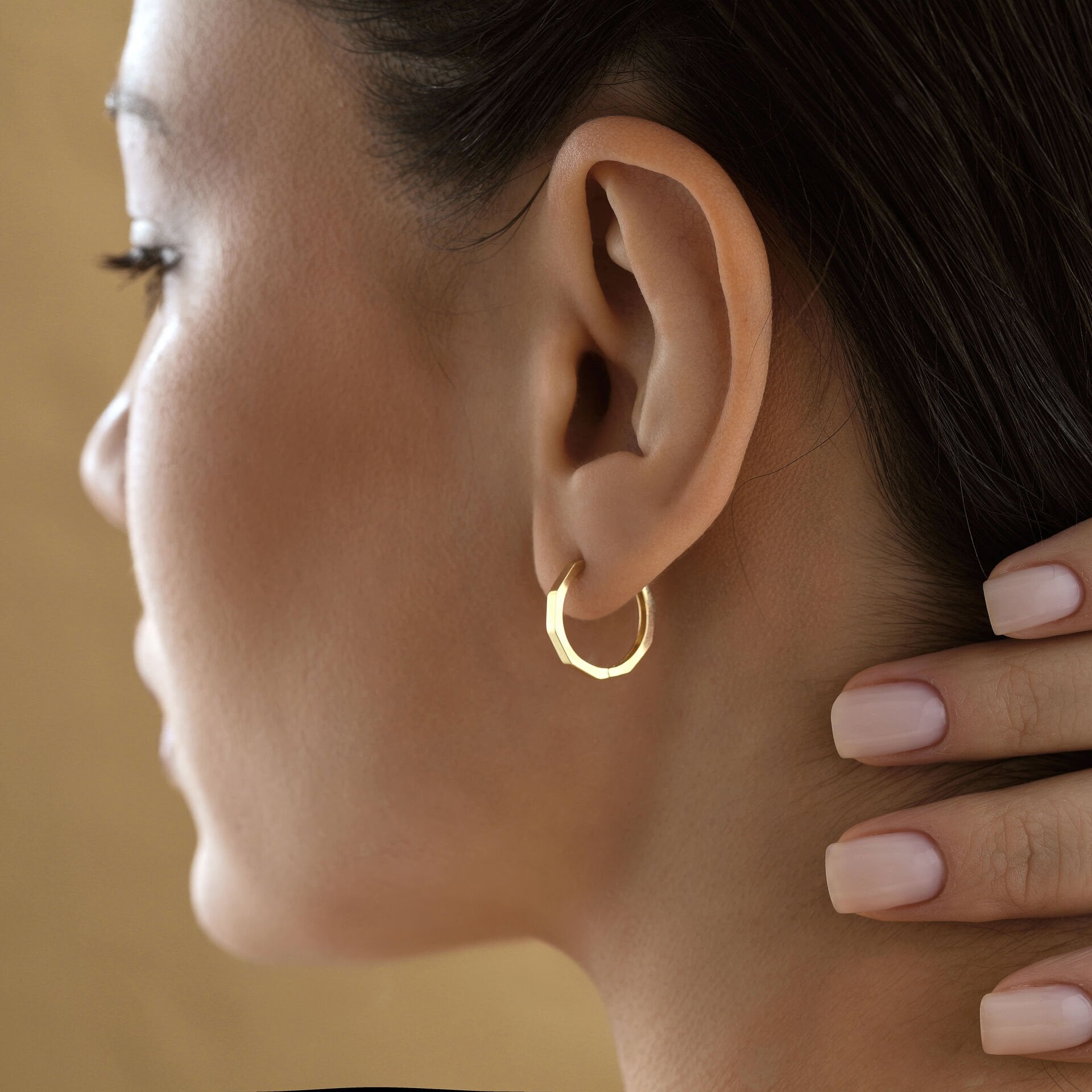 Large Köşeli Minimal Küpe