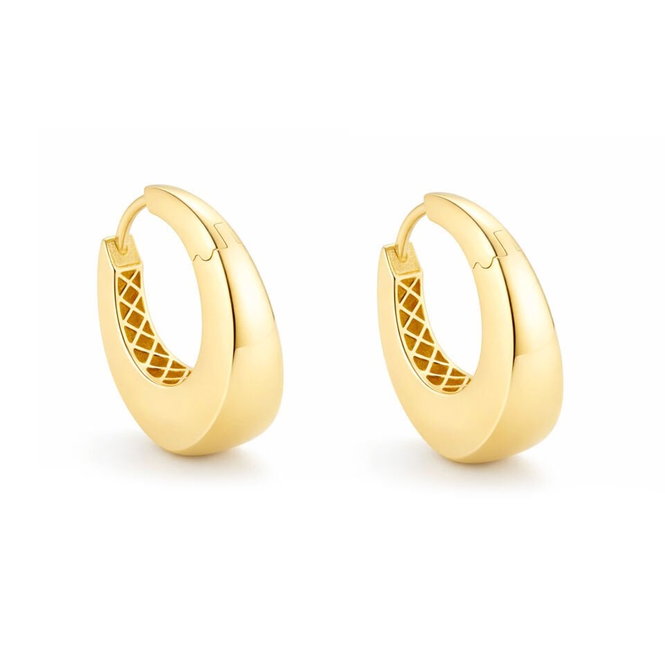 Oval Mini Halka Küpe