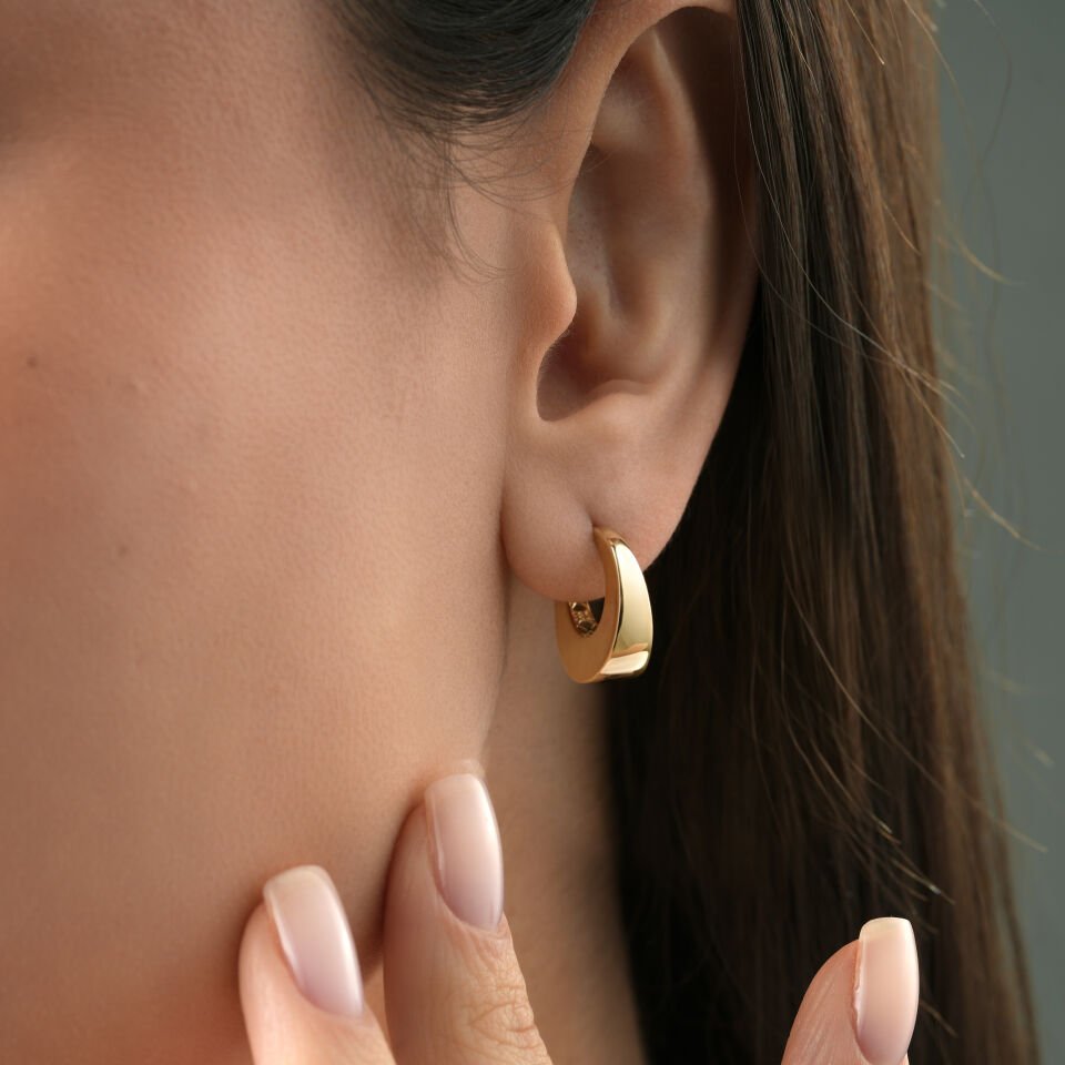 Oval Mini Halka Küpe