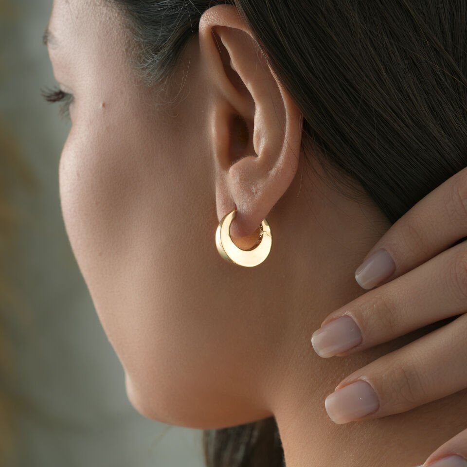 Oval Mini Halka Küpe