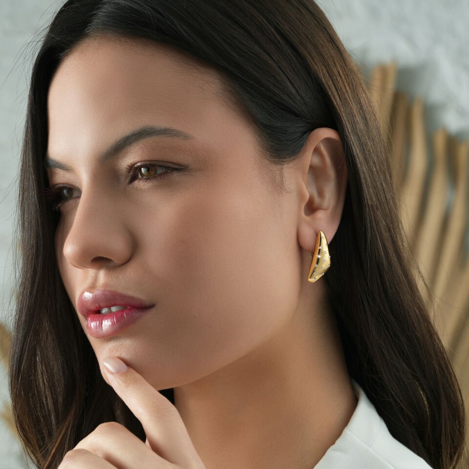 Tasarım Taşlı Küpe