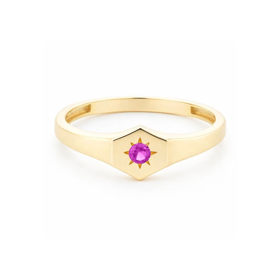 Renkli Taşlı Şovalye Yüzük