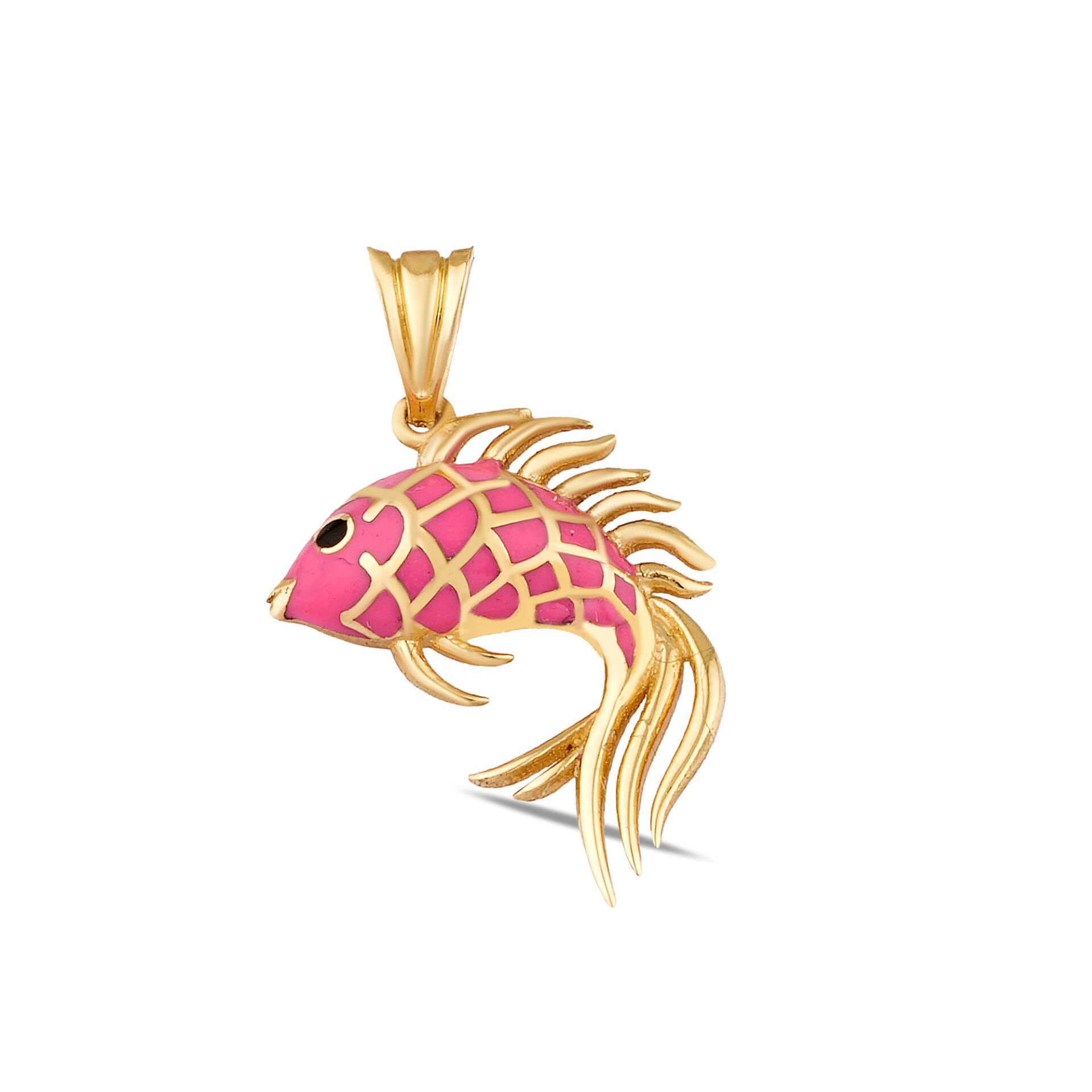 Pembe Balık Kolye Ucu Charm