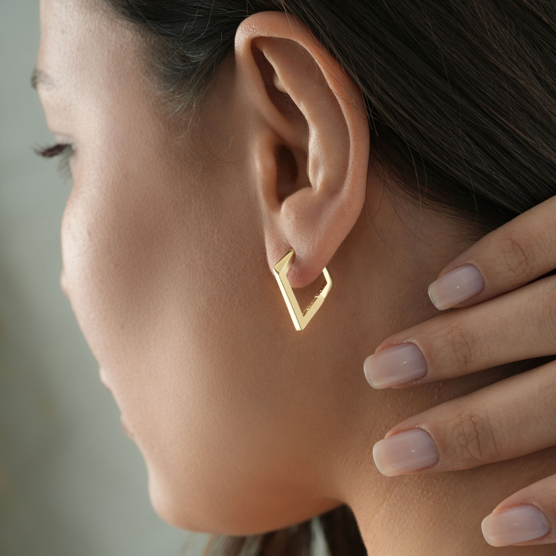 Üçgen Minimal Küpe