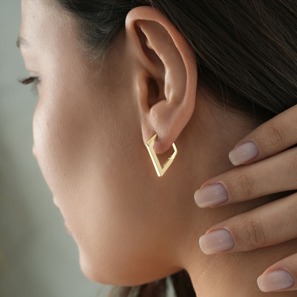 Üçgen Minimal Küpe