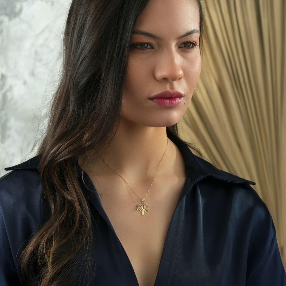 Renkli Hayat Ağacı Kolye