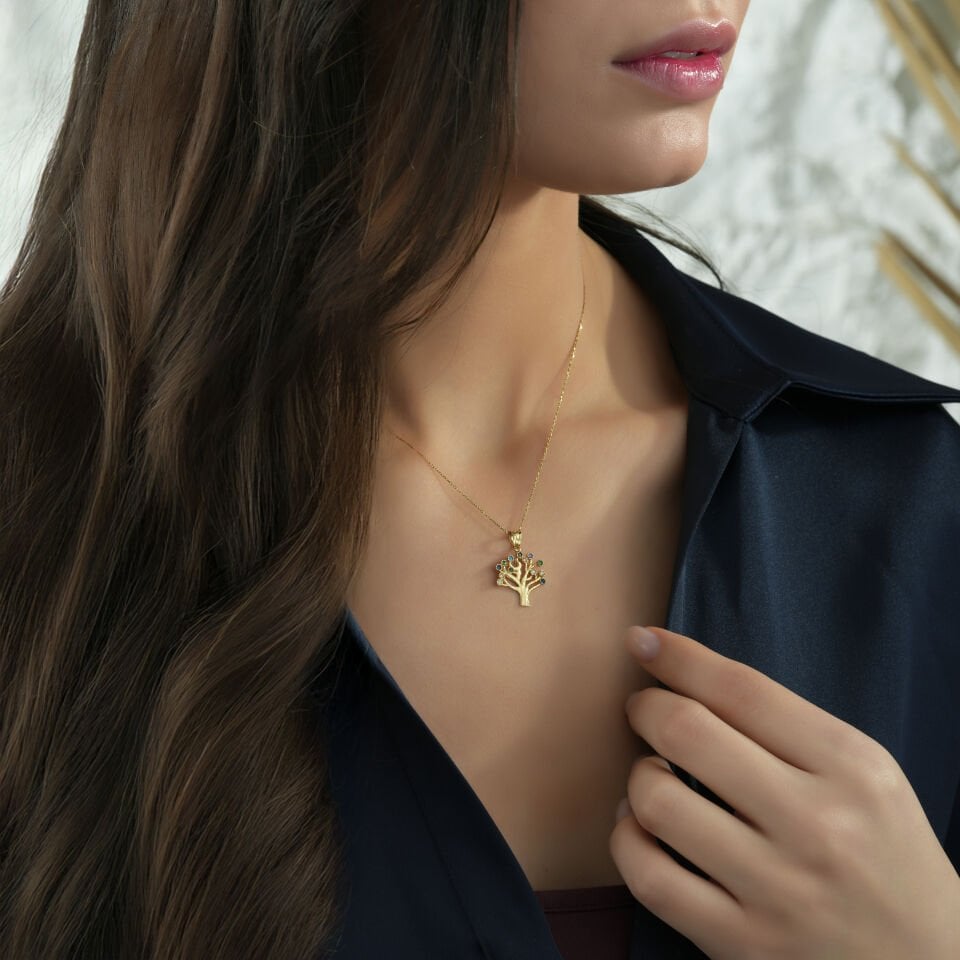 Renkli Hayat Ağacı Kolye