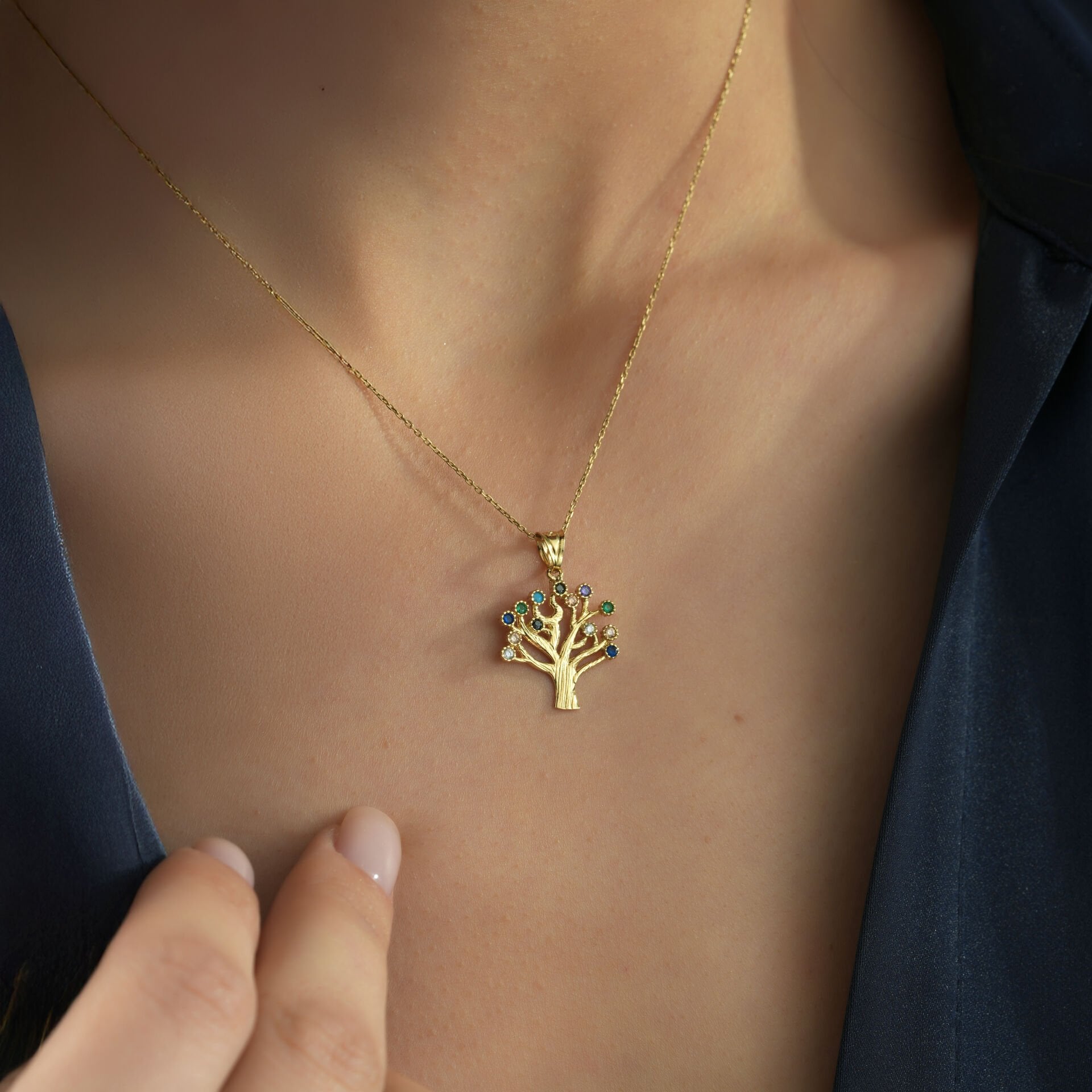 Renkli Hayat Ağacı Kolye