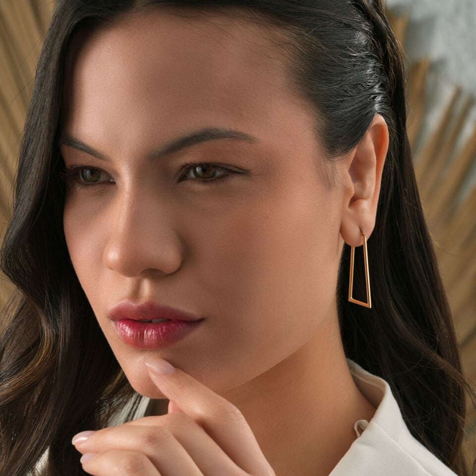 Üçgen Geometrik Küpe