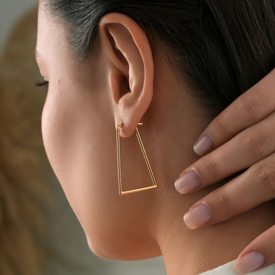 Üçgen Geometrik Küpe