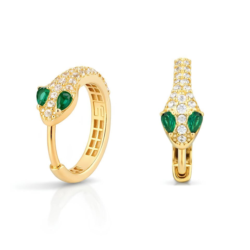 Taşlı Yılan Küpe