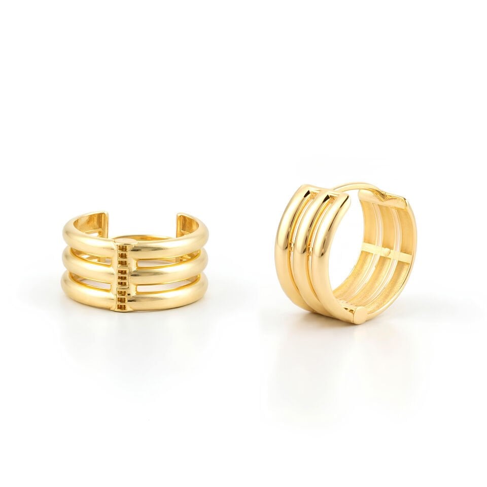 Üçlü Design Küpe