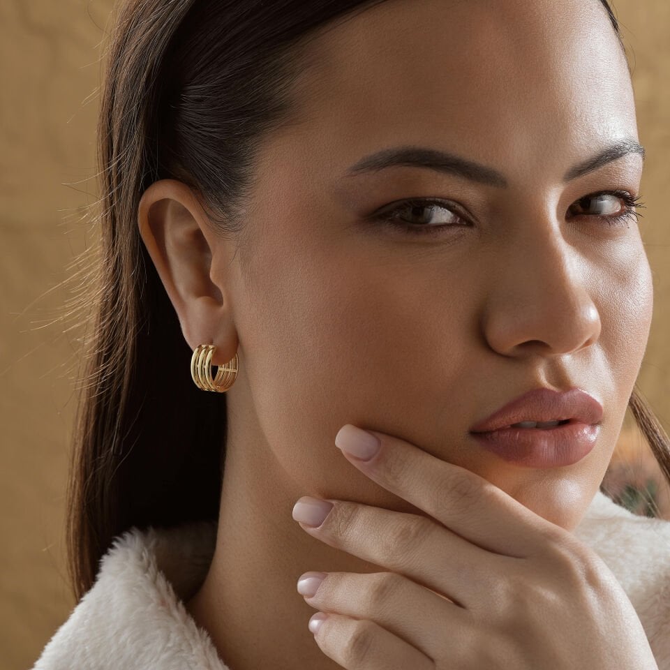 Üçlü Design Küpe