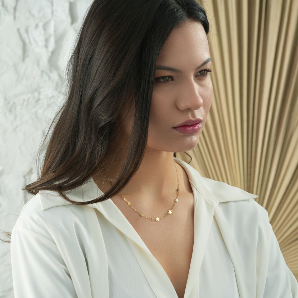 Sıralı Yıldız Kolye