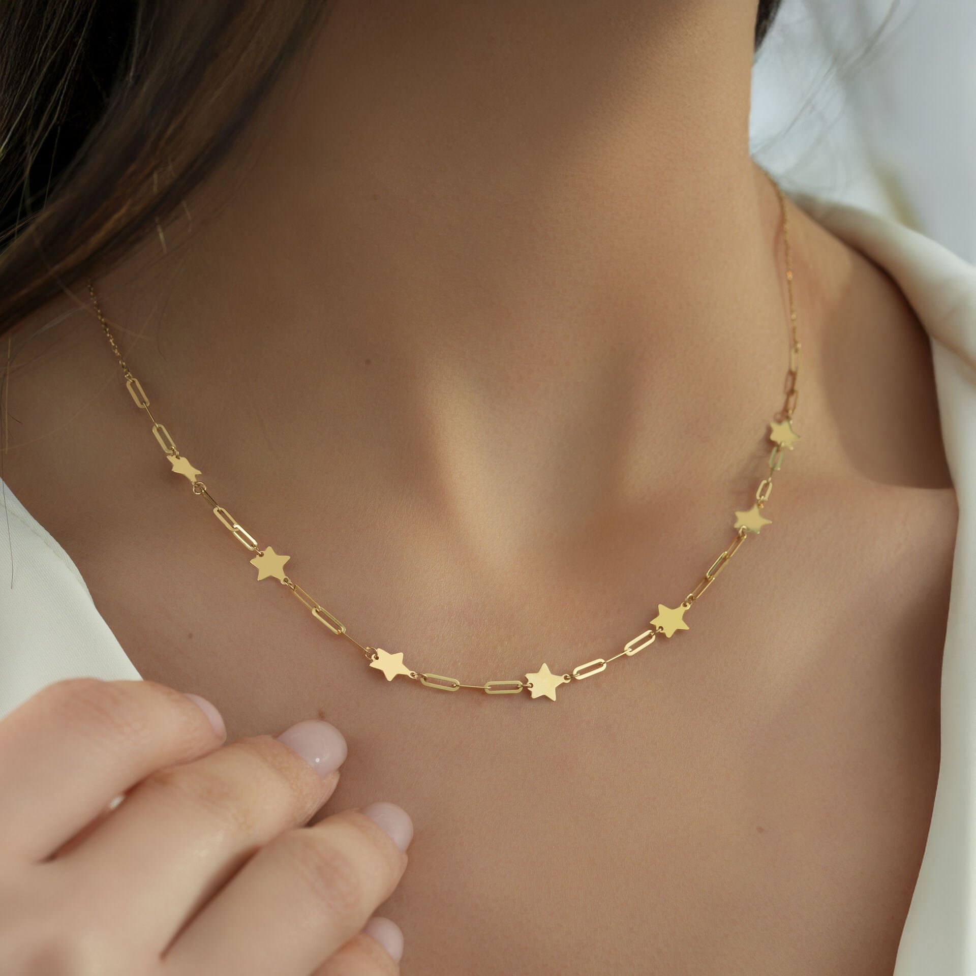 Sıralı Yıldız Kolye