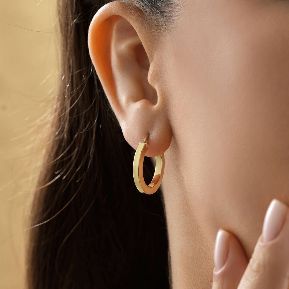 Köşeli Klasik Küpe