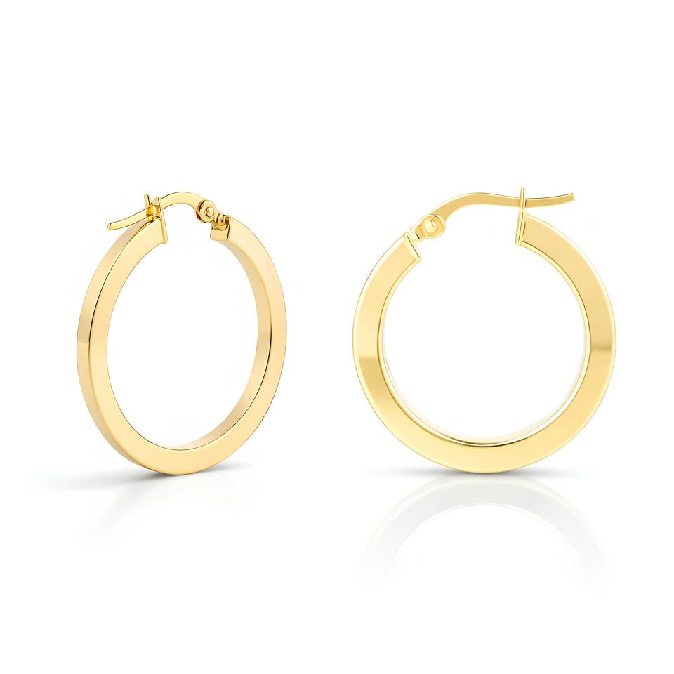 Medium Köşeli Küpe