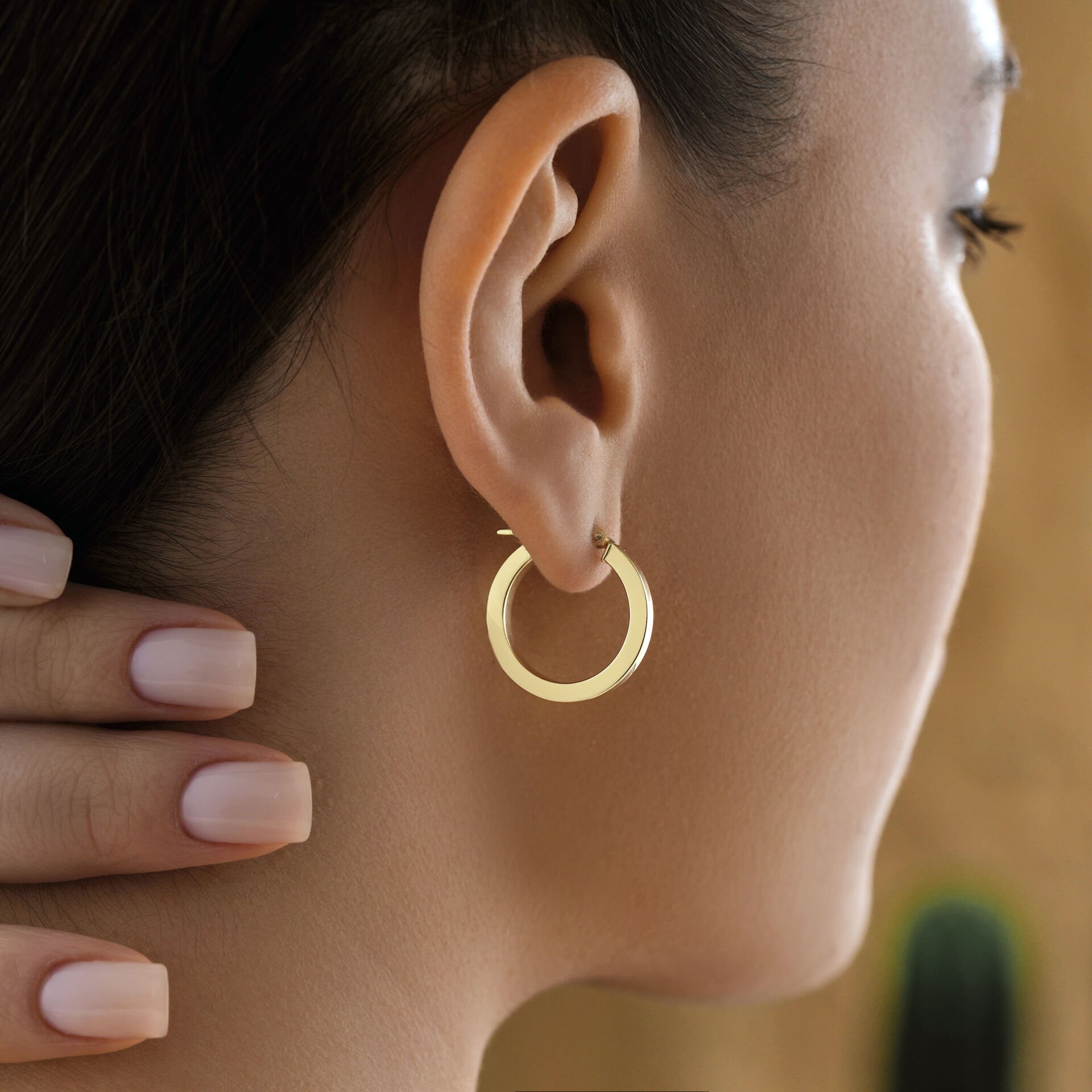 Medium Köşeli Küpe