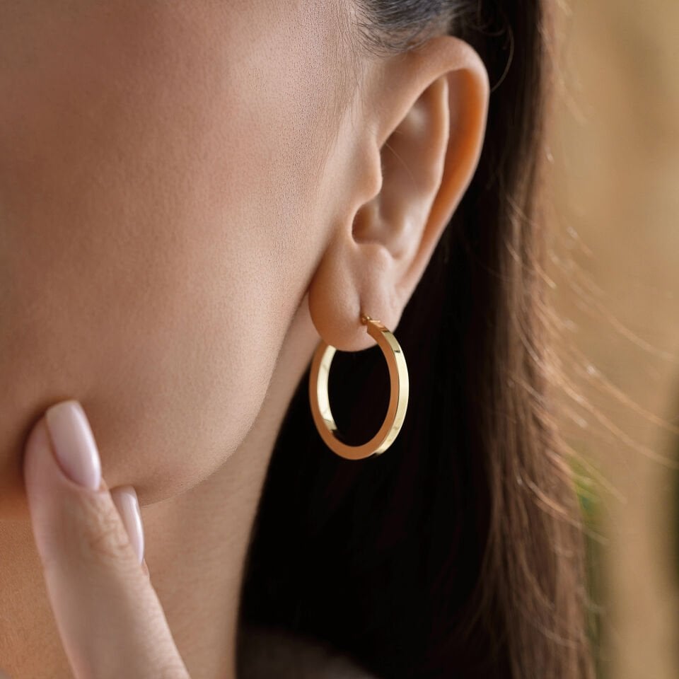 Large Köşeli Küpe