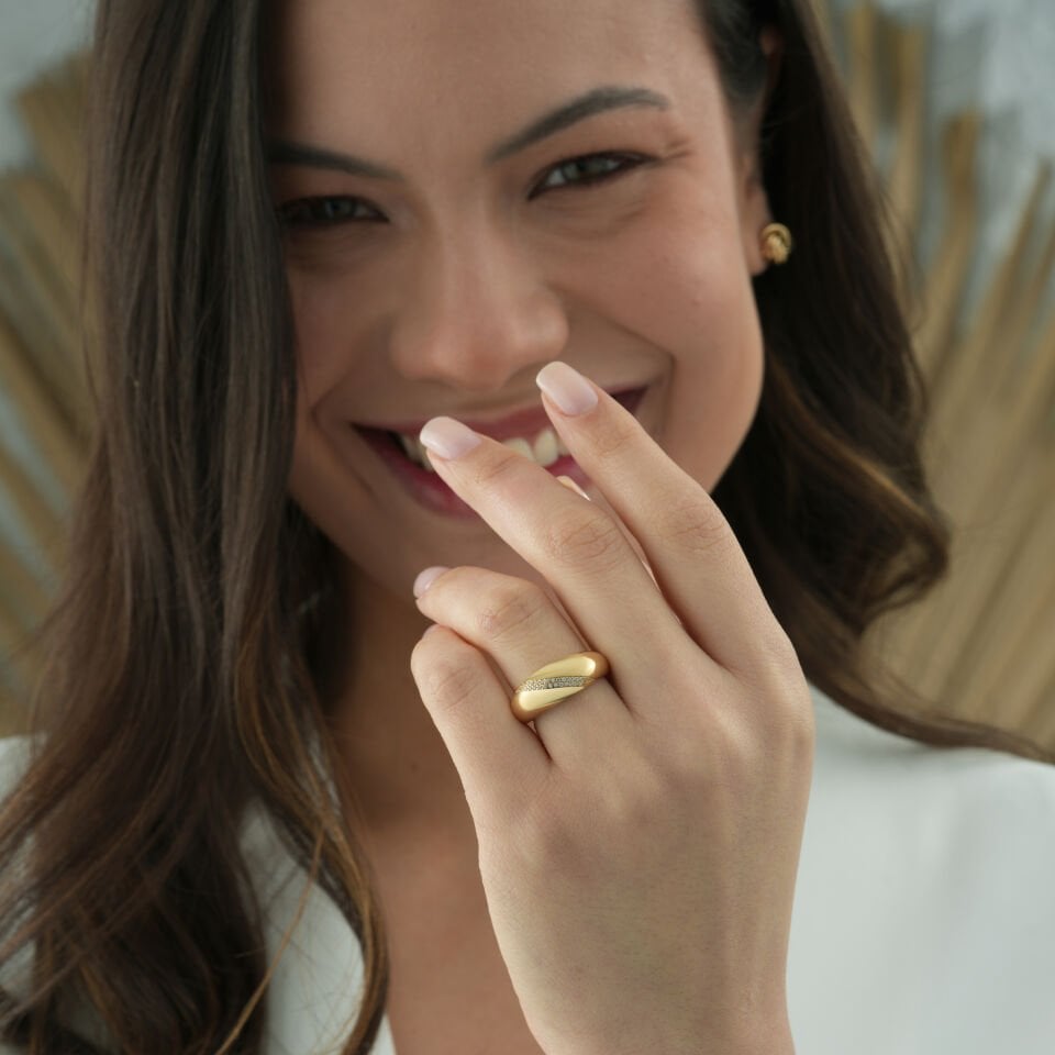 Taşlı Dome Yüzük