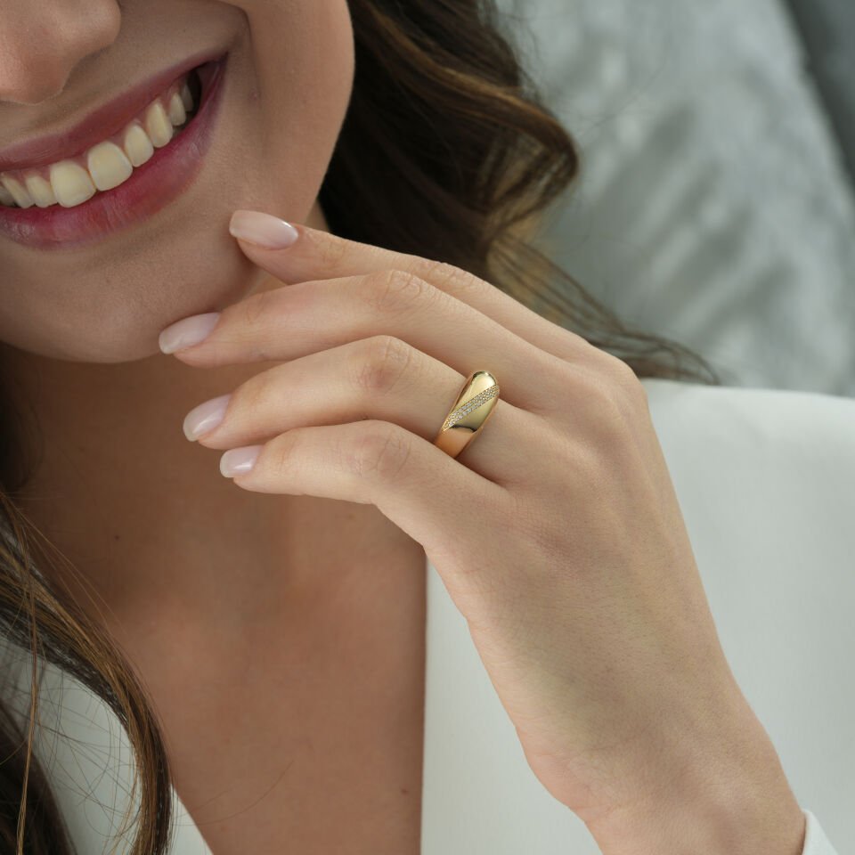 Taşlı Dome Yüzük